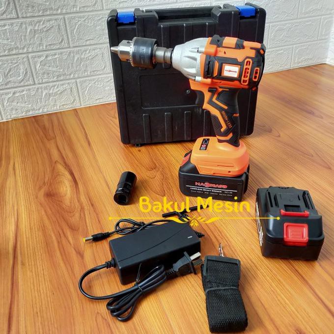 ✅Harga Cordless Impact Wrench Brushless Mesin Pembuka Baut NAGAWA