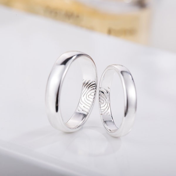 Cincin Perak Custom Nama Cincin Lamaran Cincin Bergaransi Cincin Pria Cincin Perak Murni 925 RJ010 S