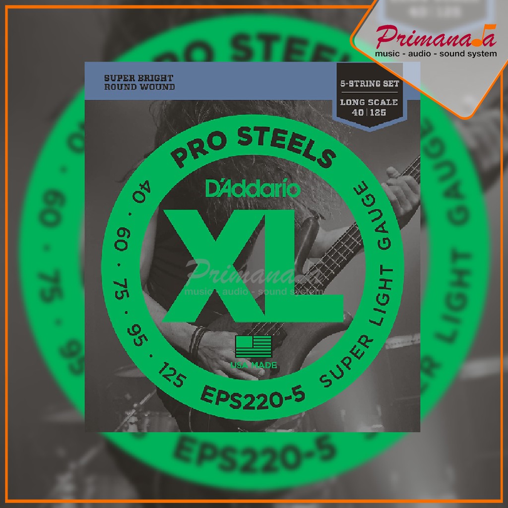 Senar Bass Listrik Daddario EPS220-5 Dadario EPS 220-5 Elektrik Bass D'Addario Original