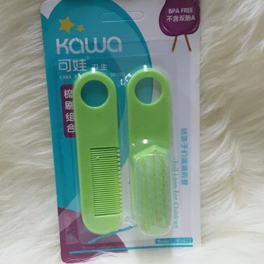 Sisir Bayi Dan Sikat Rambut Bayi Anak/ BABY SAFE/KAWA/Baby Brush And Comb Set