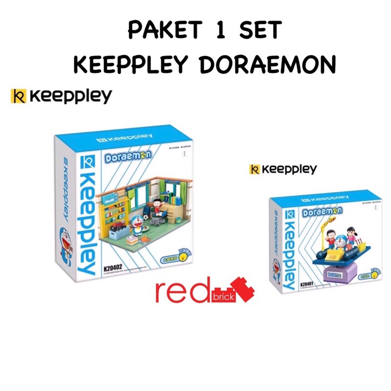 1 Set Keeppley / Enlighten Doraemon (Doraemon Time Machine dan Nobita Room)