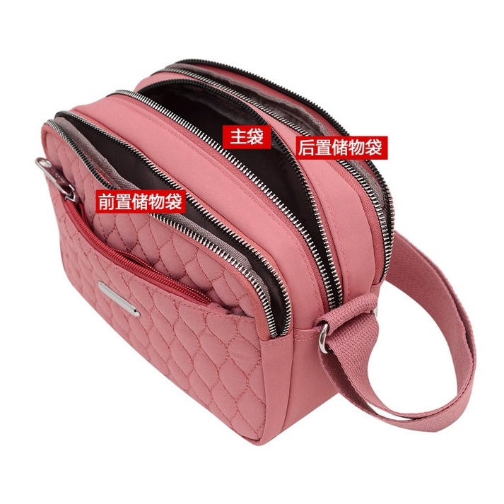 TAS SELEMPANG WANITA 5 RESLETING PINK NASATY TA469P3 IMPORT KOREA FASHION SLING BAG CEWEK MURAH KEKINIAN PREMIUM BATAM PESTA BRANDED