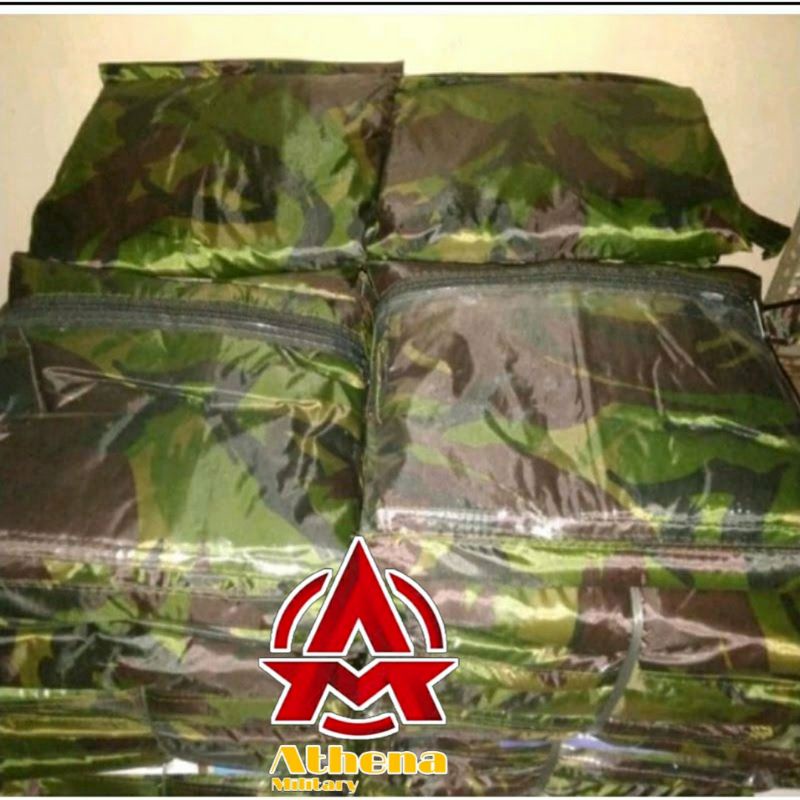 Jas hujan loreng TNI | jas hujan army | setelan mantel loreng army tactical