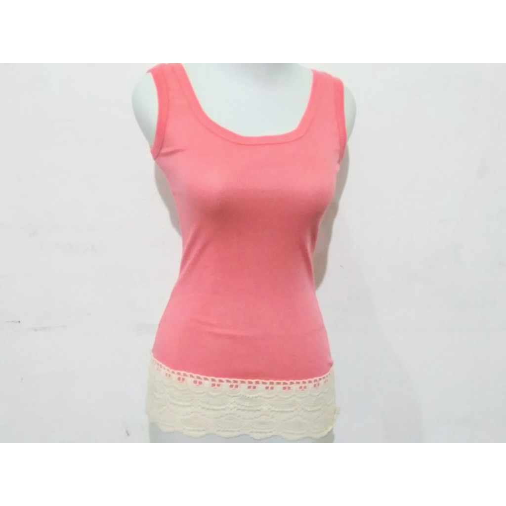 Baju RENDA TANKTOP Pakaian Wanita Korean Fashion