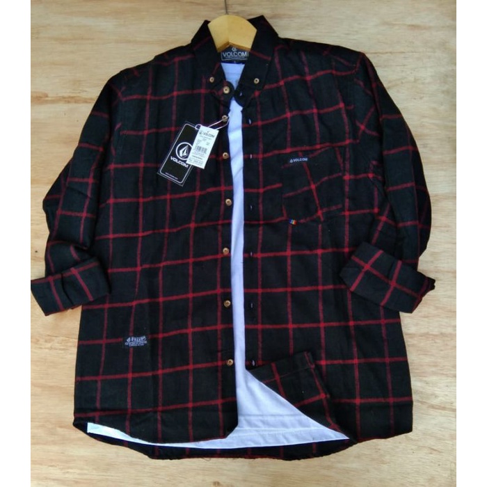 0Kemeja Flanel Impor Pria Kualitas Premium Lengan Panjang Unisex Hem Flannel Baju Flanel Pria Wanita Motif Kotak Kotak