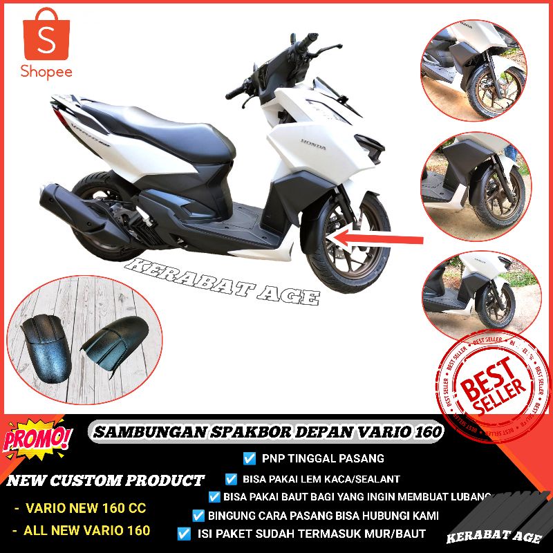 SAMBUNGAN SPAKBOR DEPAN VARIO 160 CC NEW AKSESORIS CUSTOM