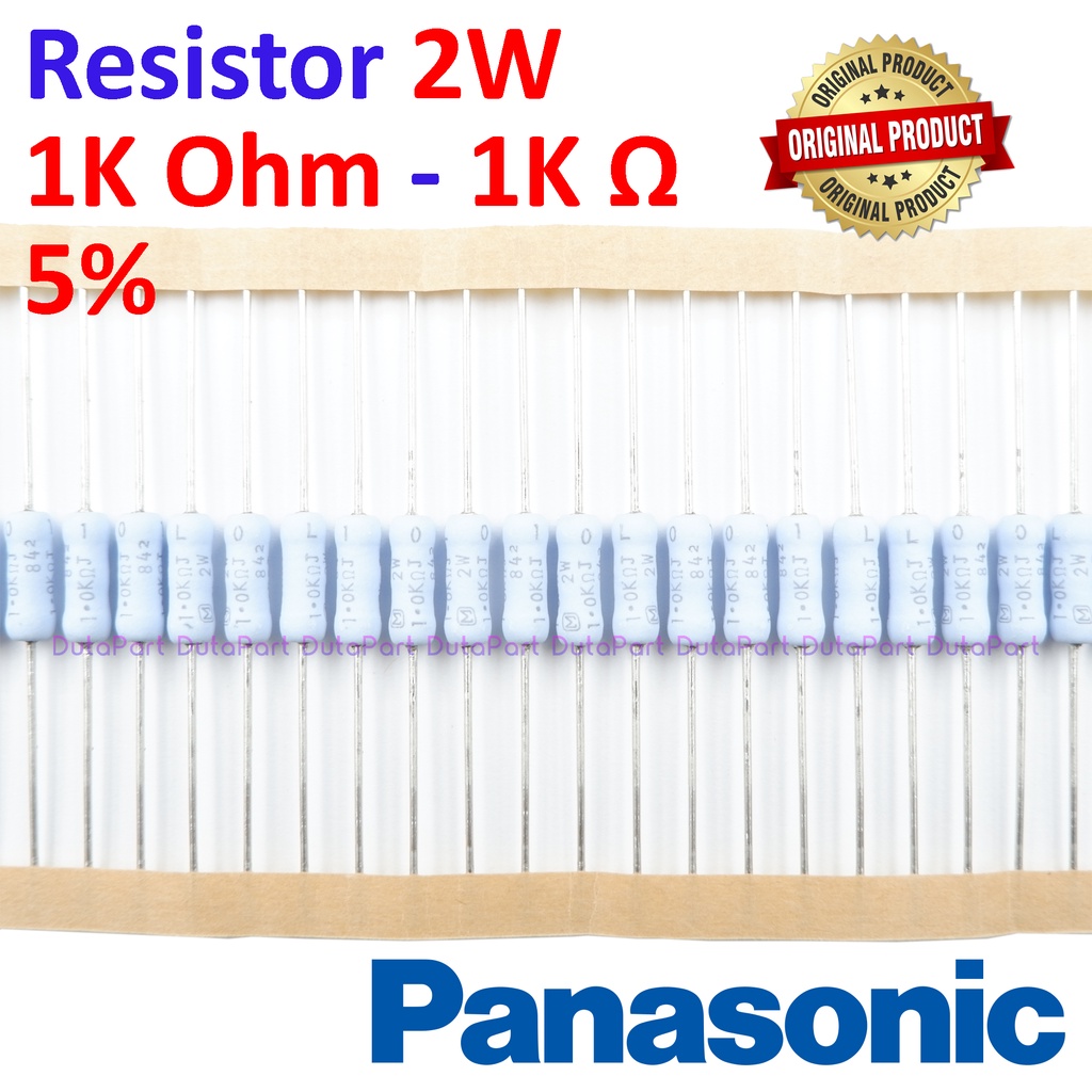 Resistor 1K Ohm 2 Watt 5% ORIGINAL PANASONIC 2W 1K R HIGH QUALITY