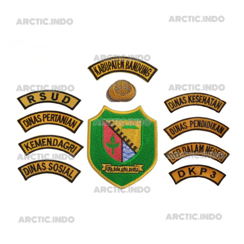 Badge Bordir Logo Pemerintah Daerah Kabupaten Bandung High Quality