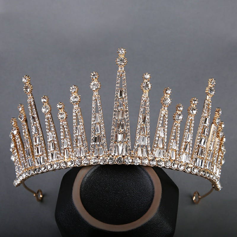 Khalifa Crown - Tiara Mahkota Pengantin Gold &amp; Silver - Wedding Bridal Korea