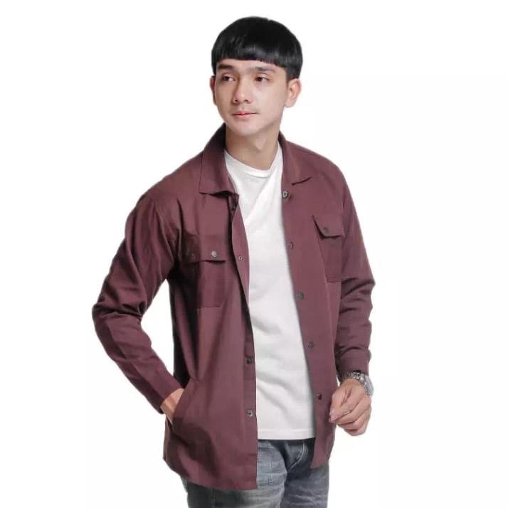 Dfour Jaket Semi Parka Pria Jumbo M - XXXL Oversize Baby Canvas