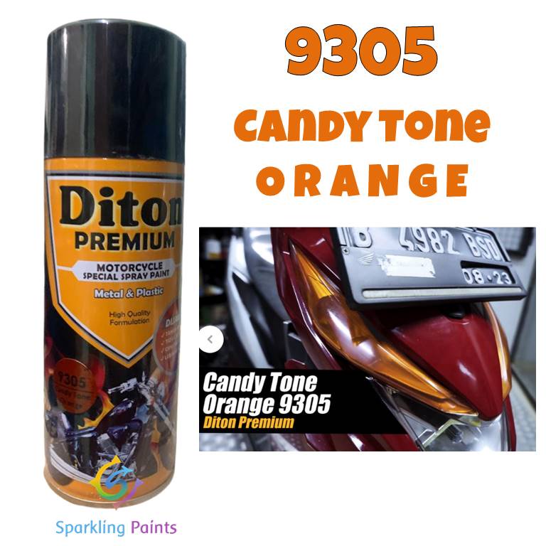 Pilox Diton premium Candy Tone Orange 9305 Candytone Cat Semprot Oranye Transparan Oren 400ml