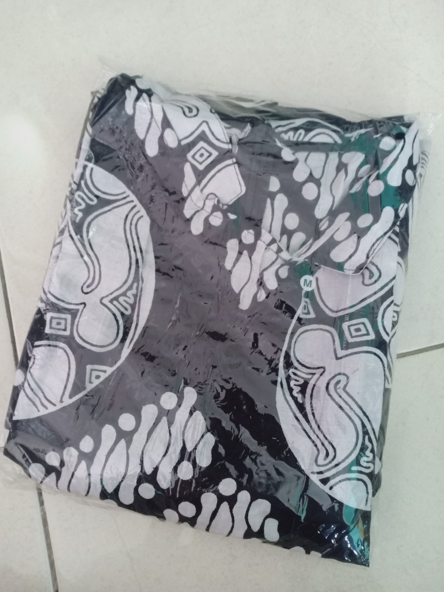 ✓ Trending Tunik Shibori Black Tunik Batik Modern Monochrome Mono Batik Cantik Seragam Batik