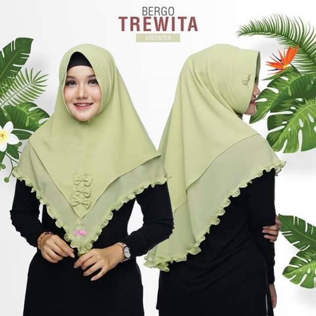 Jilbab Hijab Instant Motif Pita Bergo Trewita by Miulan