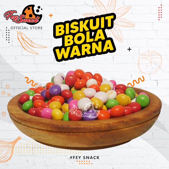 

Biskuit Bola Warna 250gram - Fey Snack