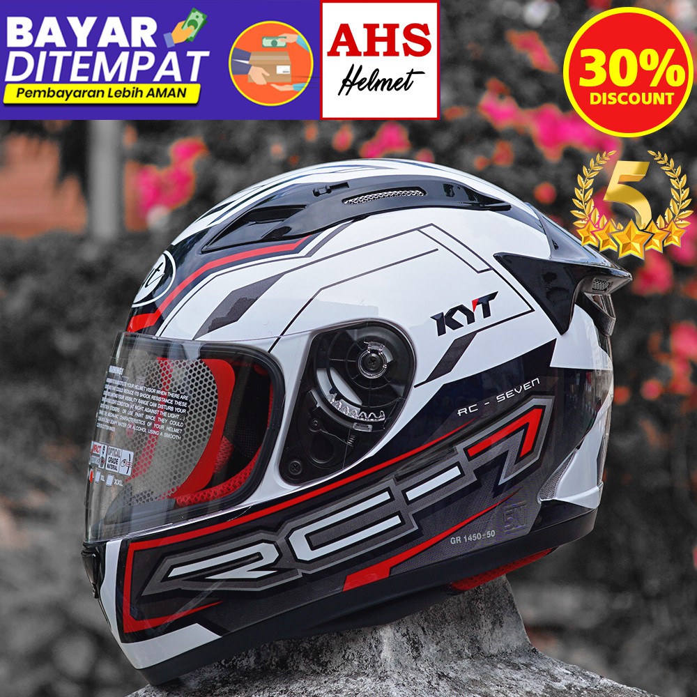 Logo Kyt Rc7 Jual Kyt Rc7 14 Helm Full Face White Green Fluo Clear Xl