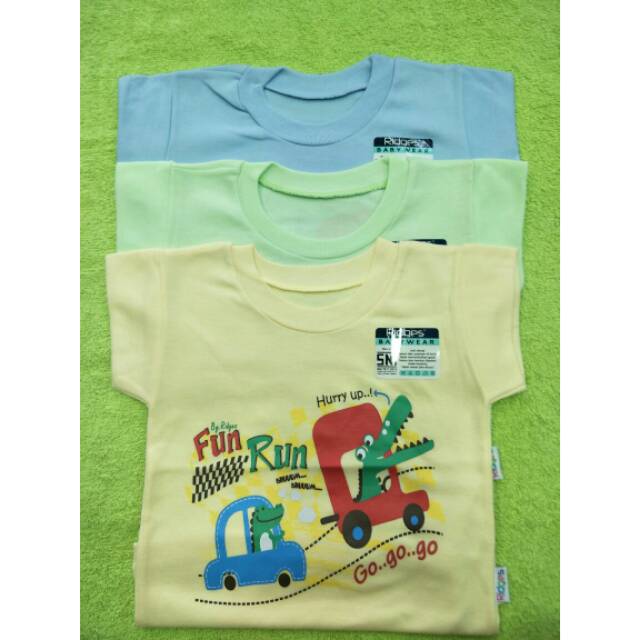 6 pcs Baju  bayi  atasan Oblong  motif RIDGES BAbY Baju  
