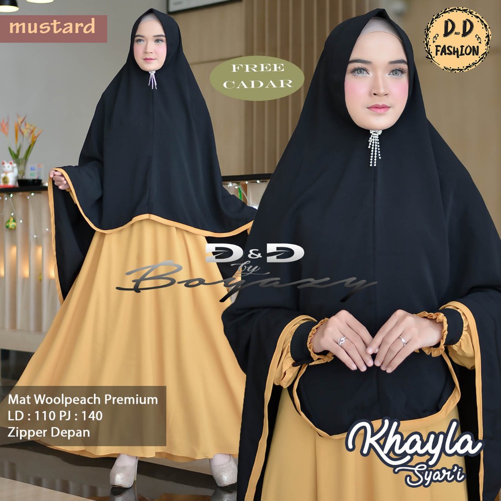 KHAYLA SYAR'I /GAMIS SYAR'I KHIMAR/SET GAMIS &amp; HIJAB