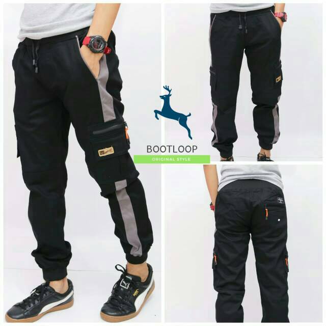 Celana Joger Jogger Pants Pria Wanita Joger List Stripe Panjang Cowo Dewasa