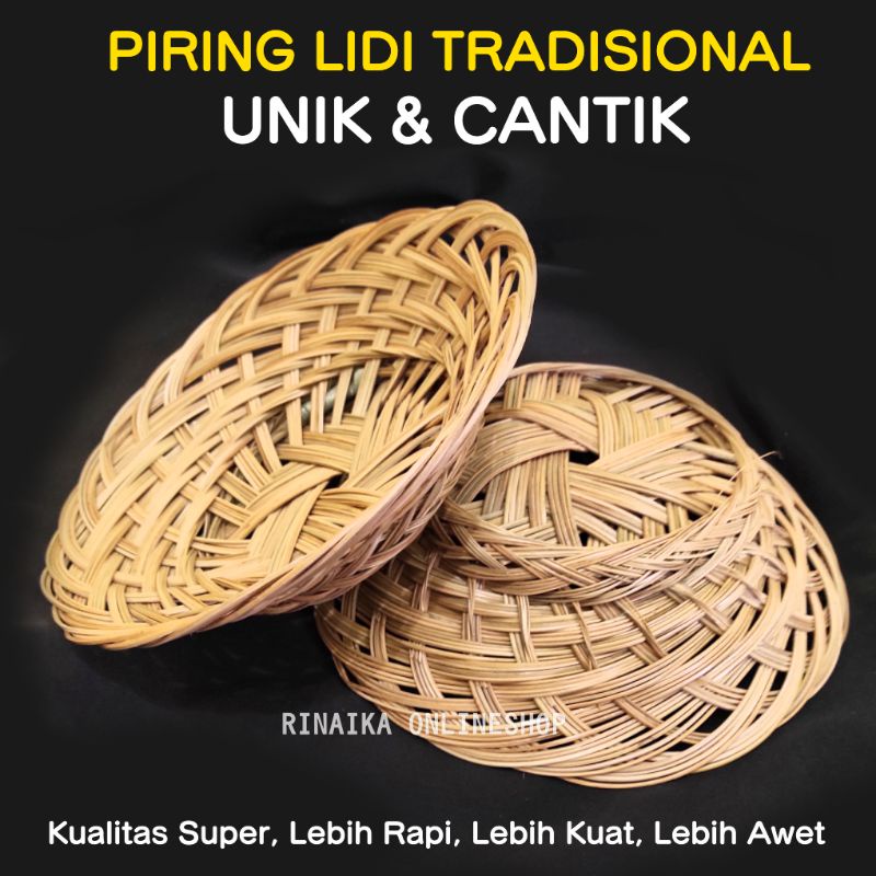 Jual Piring Lidi Anyaman Rotan Super Tradisional Cantik Shopee Indonesia