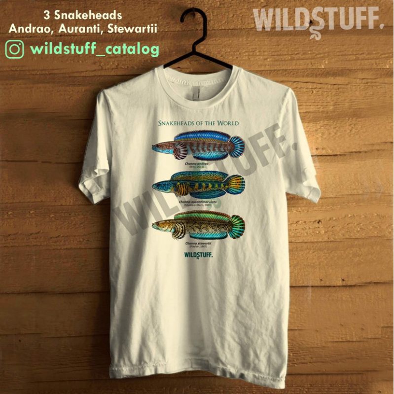 Tshirt Wildstuff 3 Snakeheads Channa andrao Channa auranti Channa stewartii