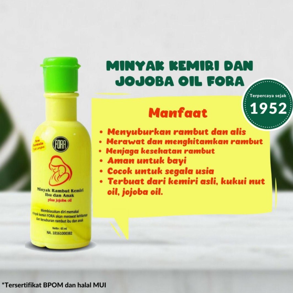 MINYAK RAMBUT KEMIRI FORA ISI 65 ML ORIGINAL