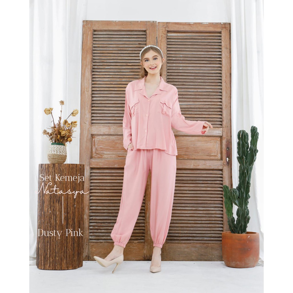 Leesy.Id - Set Jogger Rayon Premium Motif Natasya-6