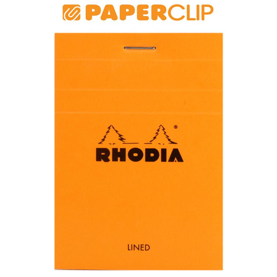 

NOTEPAD RHODIA N11 HEAD STAPLED ORANGE A7 LINED 11600C