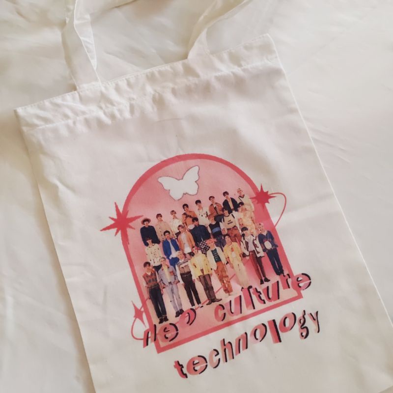 NCT totebag with zipper ʕ•ᴥ•ʔﾉ♡ Neo Culture Technology Tote Bag Canvas [ swipe for more details ]