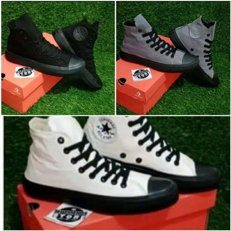 Sepatu Converse Al Star high Poxing Black CT + Box