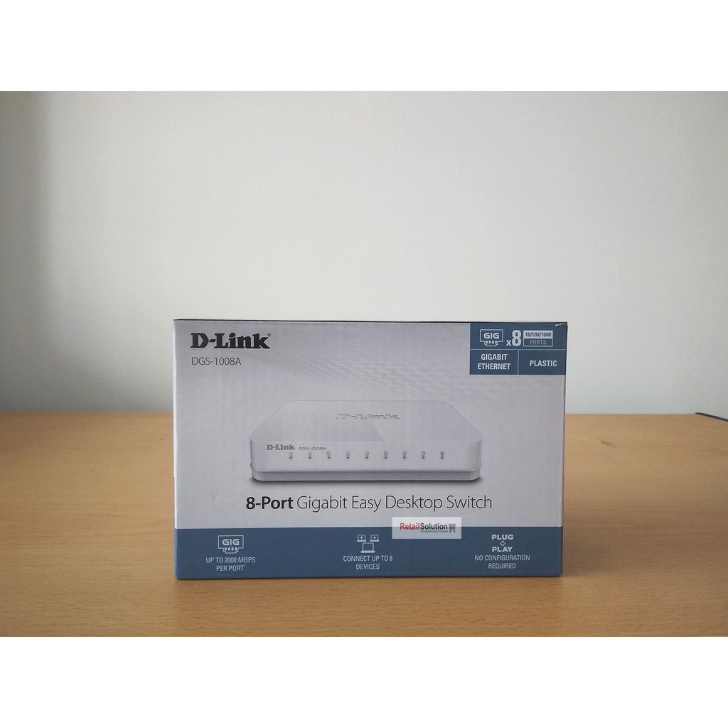 Switch 8 Port Gigabit - DLINK D-LINK DGS1008A / DGS-1008A / DGS 1008 A