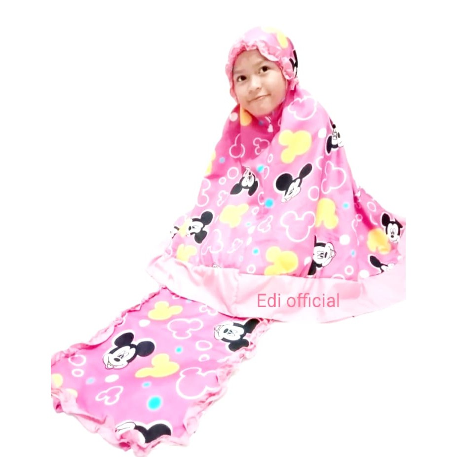 MUKENA ANAK / MUKENA KARAKTER STERMOON KUNING STARMOON NAVY 2-8 TAHUN