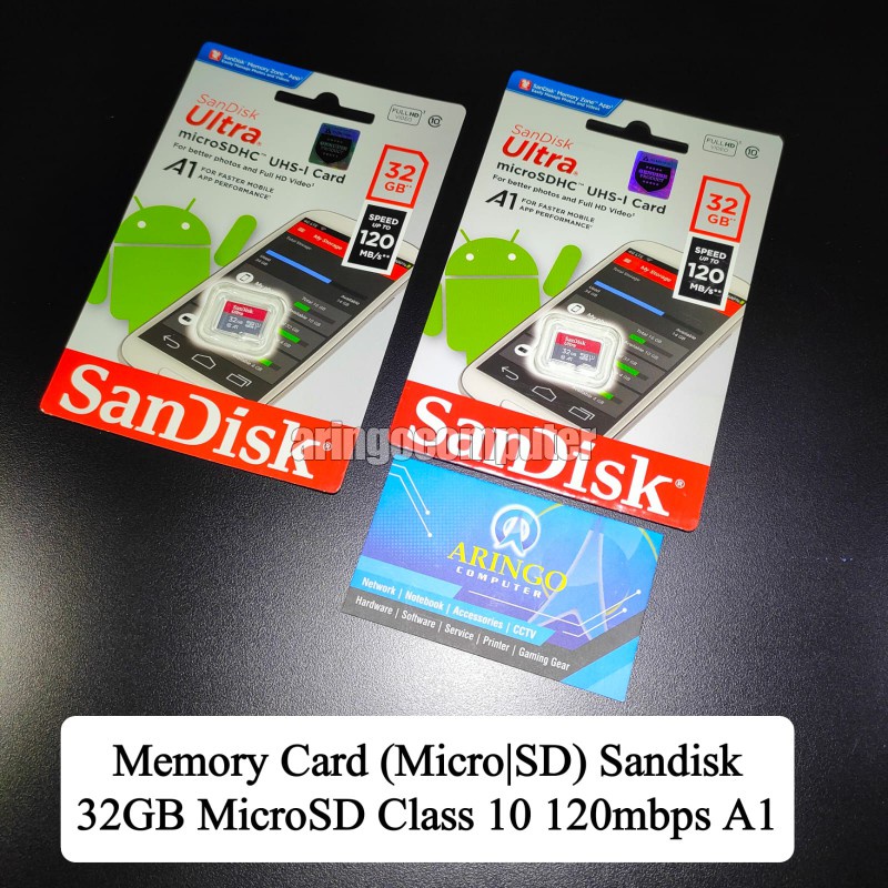 Memory Card (Micro|SD) Sandisk 32GB MicroSD Class 10 120mbps A1