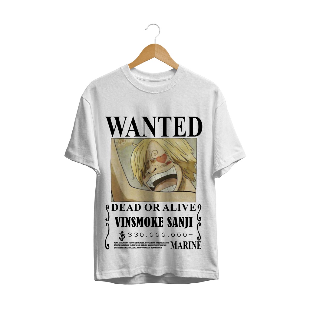 T-SHIRT BAJU ONE PIECE WANTED VINSHMOKE SANJI