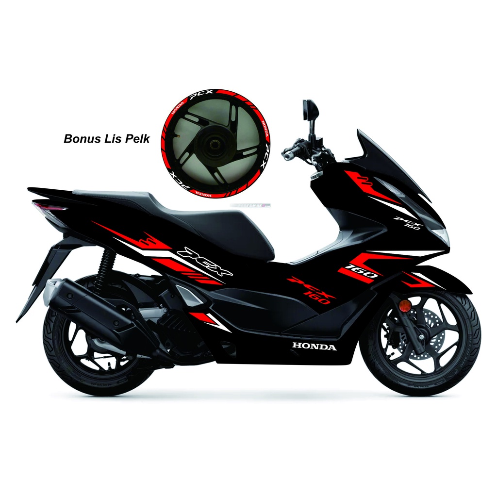 Cutting Stiker PCX 160 Hitam MURAH