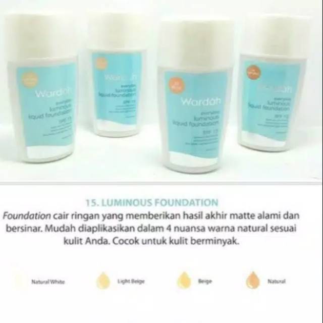 Alas Bedak Cair WARDAH Everyday Luminous Liquid Foundation ORIGINAL WARDAH