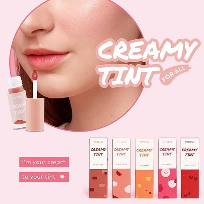 EMINA Creamy Tint NEW 1-5 3.6g-lip tint creammy emina creamytint (Valensia)