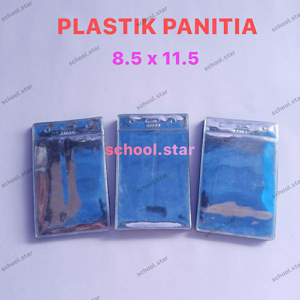 

PLASTIK PANITIA 1PAK = 100PCS / PLASTIK NAM TAG 8.5 X 11.5 / PLASTIK ID CARD MIKA (TEBAL PREMIUM 0.15