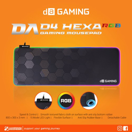 Digital Alliance D4 HEXA RGB - DA D4 Gaming Mousepad