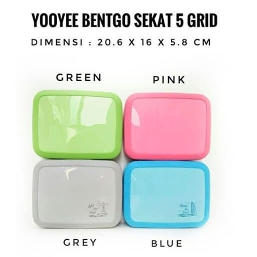 Lunchbox Yooyee Bentgo 5 Sekat Grid Best Seller