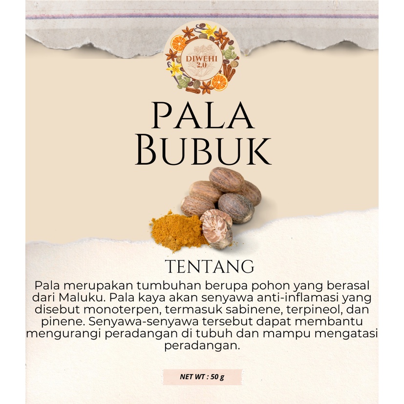 

MURAH! Pala Bubuk (nutmeg Powder) 50gr Murni