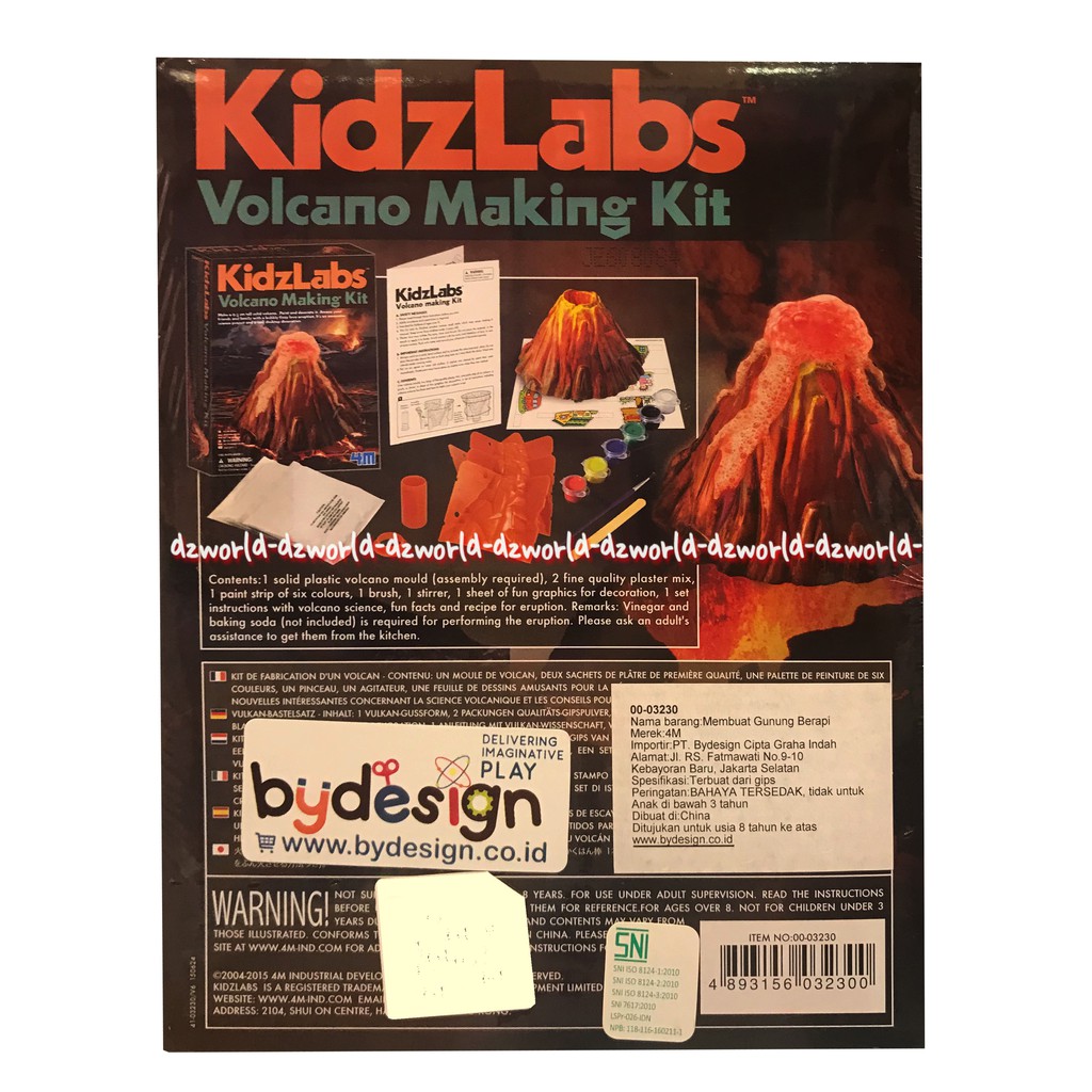 Kidzlabs Volcano Making Kit mainan anak untuk menciptakan gunung berapi yang mengalami erupsi