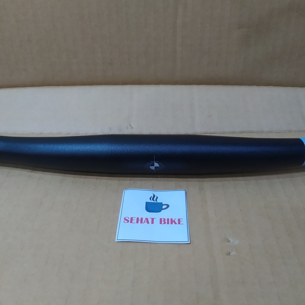 Stang handlebar flat line blue panjang 660mm alloy black STANG MTB