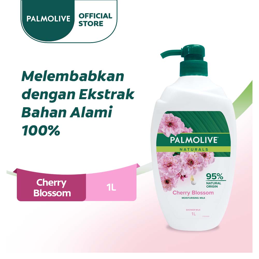Palmolive Naturals Shower Gel Cherry Blossom 1L - Sabun Mandi Cair