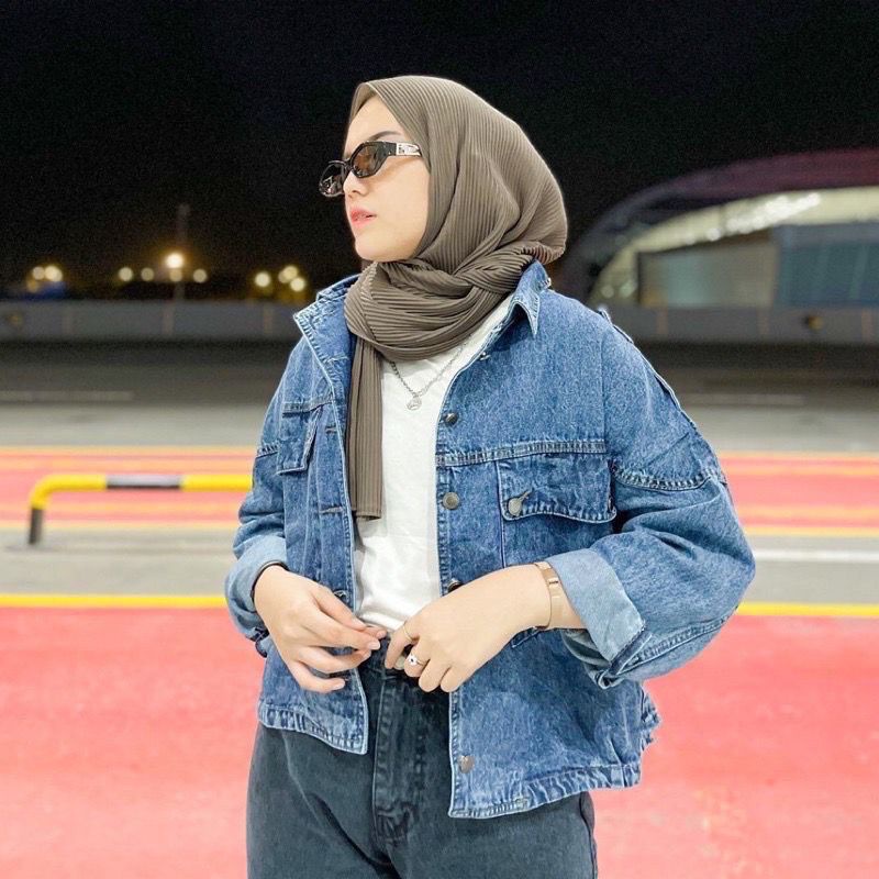 1KG MUAT 3PCS | EXO JACKET DENIM JEANSWASH TEBAL JAKET KANTONG HITS OOTD SELEBGRAM TERBEST SELLER TERKINI-2