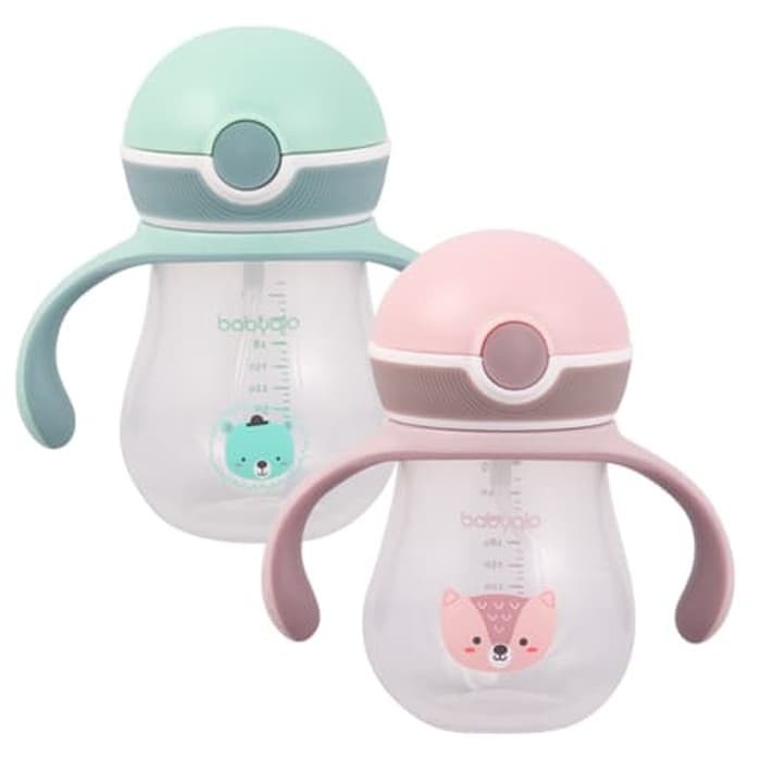 BabyQlo Sippy Cup With Straw 260ml Botol Minum Anak