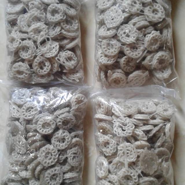 

Kerupuk mawar putih mentah