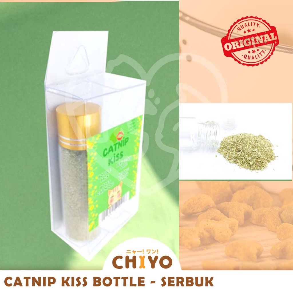 MAINAN KUCING CATNIP KISS BOTTLE / SERBUK DAUN CAT NIP KERING