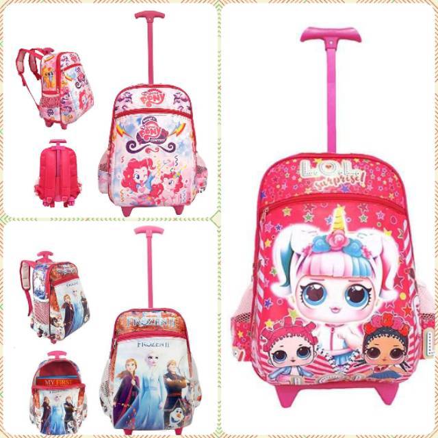 [COD] TAS RANSEL TROLY FROZEN2 / LOL / LITTLE PONY / TAS SEKOLAH TROLI  ANAK KARAKTER