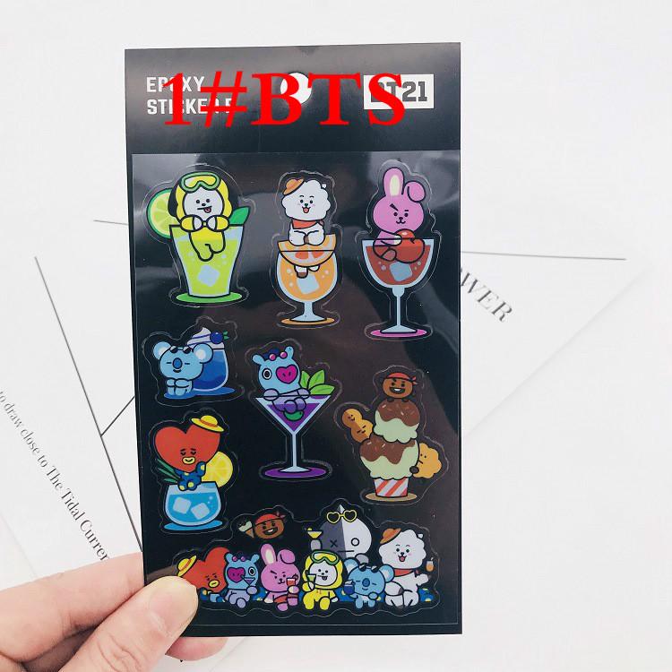  Bt21  Stiker  Dinding  KPOP Bahan PVC untuk Laptop Notebook 