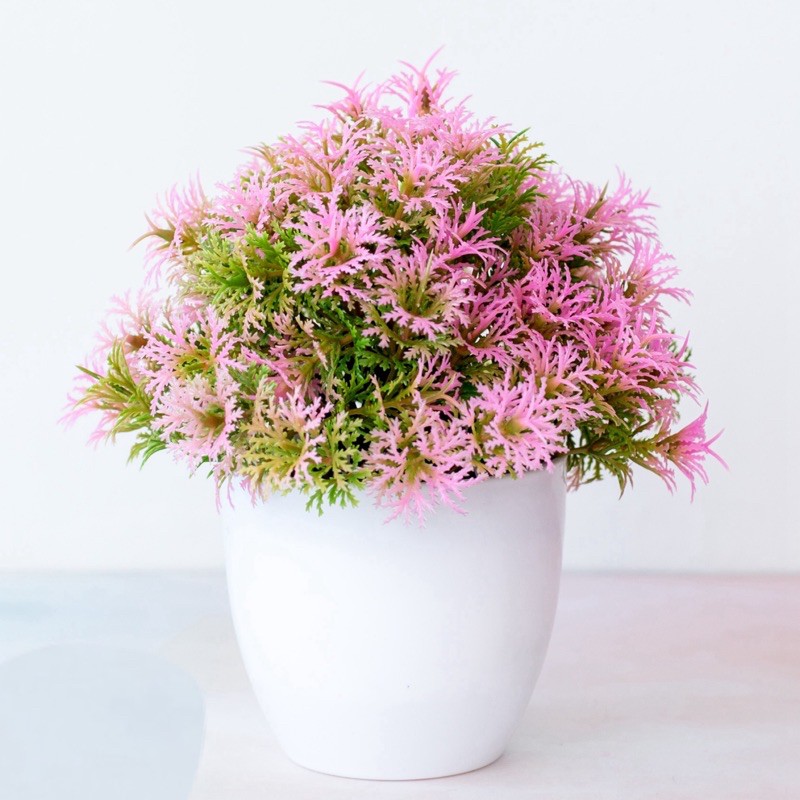 COD /POT TANAMAN  BUNGA HIAS BUNGA DEKORASI RUANGAN BUNGA PLASTIK HIAS P2040-PINK